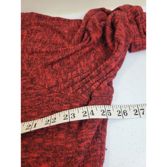 Torrid Red Mini Brushed Rib Tiered Long Sleeve Skater Dress Women's Plus Size 4 - Picture 6 of 16